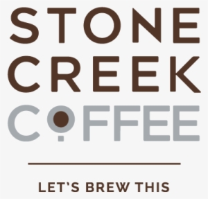 Vertical Lockup Tagline Black - Stone Creek Coffee Logo