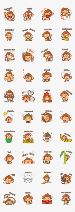 Chiki, The Funny Monkey - Sticker