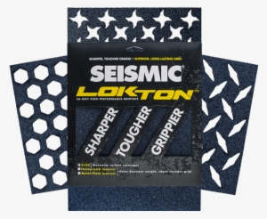 Add Your Tags - Seismic Lokton Squares Metalplate Blue 36-grit Grip