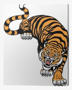 Angry Tiger Canvas Print Pixers174 We Live To Change - Tiger Illustration