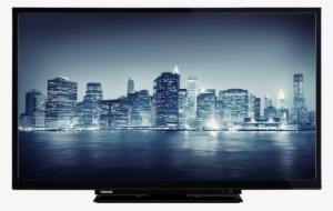 32" Toshiba Full Hd Tv Front - Vintage Manhattan Mounted Photo Print, 90x60 Cm, Posters,