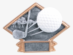 Small Diamond Plate Golf Award - Golf Diamond Trophy