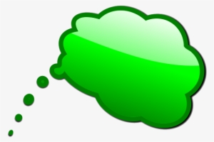 Green Speech Bubble - Green Thought Bubble Png