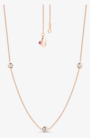 Diamonds By The Inch18kt Gold Necklace With 3 Diamond - Necklace