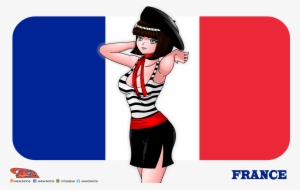 France In National Dress - Cartoon