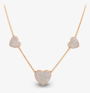 Trilogy Heart Necklace - Heart Necklace Png Transparent