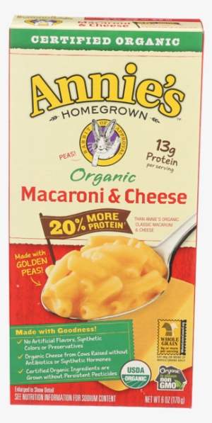 Annie's Homegrown Mac N Cheese Organic More Protein - Annies Macaroni ...