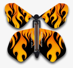 Flames Wind Up Flying Butterfly For Greeting Cards - Greeting Card