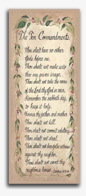 Ten Commandments Poster Print By Gail Eads (8 X 16)