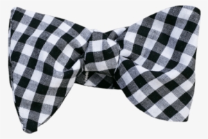 Black Gingham Bow Tie - Gingham Bow Tie Png
