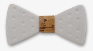 Ceramic In White Bow Tie - Polka Dot