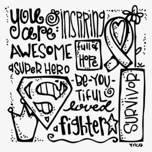 Breast Cancer Awareness Month Coloring Pages With Fight - Breast Cancer Awareness Color Pages