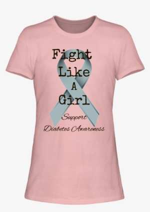 Fight Like A Girl For Diabetes Ladies Tee [runs Small]