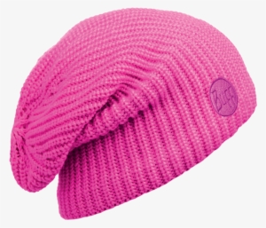 Knitted & Polar Slouchy Hat Drip Pink Fluor