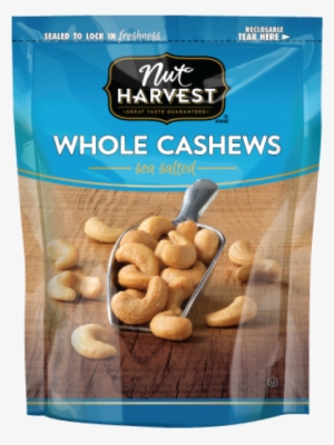 Nut Harvest Whole Cashews Sea Salted 3oz - Nut Harvest Whole Cashews, Sea Salted - 5 Oz Bag