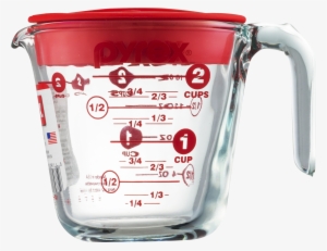 Pyrex Prepware 2 Cup Measuring Cup With Red Plastic - Measuring Cup