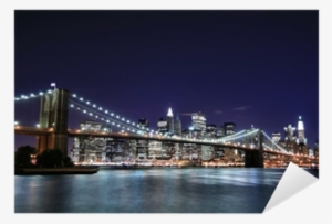 Night Skyline Png Download - Jp London Umb91041 Prepasted New York Night Bridge