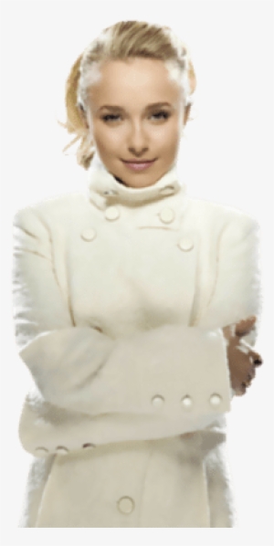 Hayden Panettiere White Coat - Hayden Panettiere Black Dress