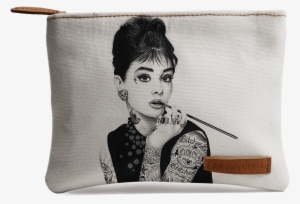Dailyobjects Audrey Hepburn Inked Regular Stash Pouch - Tattooed Audrey Hepburn Print