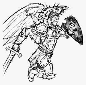 This Free Icons Png Design Of Angel Of War Line Art