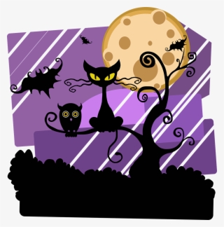 Cat Clipart Horror - Imagenes De Halloween Para Niños