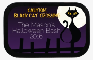 Black Cat Crossing Personalized Halloween