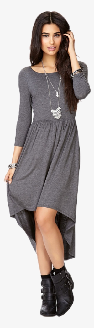 Model In A Dress - Forever 21 Clothes Png