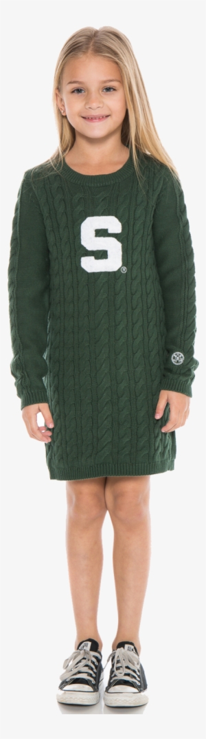 Michigan State University Spartans Girl's Cable Knit - Dress