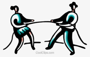 Business People Having A Tug Of War Royalty Free Vector - Illustration