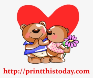 Teddy Bear Clipart Love Heart - Ositos Enamorados De Caricatura
