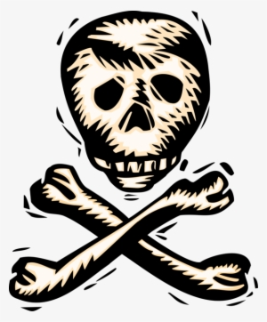 Vector Illustration Of Buccaneer Pirate Skull And Crossbones - Skull And Crossbones