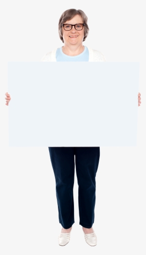 old women holding banner png image - businessperson