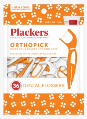 Plackers Orthopick Dental Floss Picks For Braces - Plackers Orthodontic Floss Picks