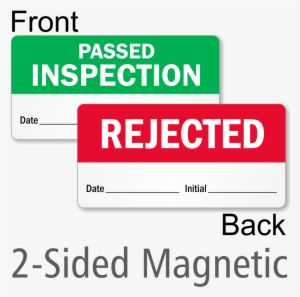 Rejected / Passed Inspection 2-sided Magnetic Status - Passed Inspection Labels