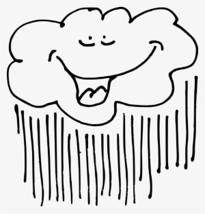 Rain Cloud Black And White Weather Forecasting - Rain Cartoon Black And White Png