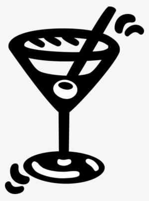 Vector Illustration Of Mixed Drink Cocktail Alcohol - Wine Glass
