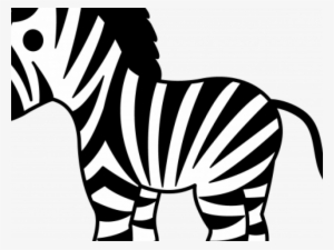 Black And White Cartoon Zebra