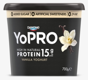 Vanilla 700g - Danone Yopro Yoghurt Plain 160g