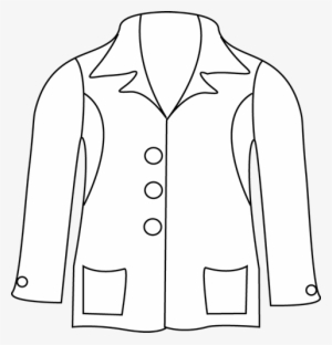 Black And White Jacket Clip Art - Coat Black And White Png