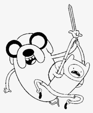 Adventure Time Finn And Jake Attacked Coloring Pages - Finn And Jake Coloring Page