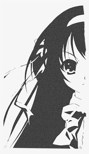 Stencil Haruhi Suzumiya Pingu Anime Style Manga Anime - Haruhi Suzumiya Png Black And White