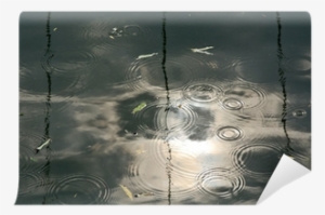 Raindrops Falling On River - Wall Clock