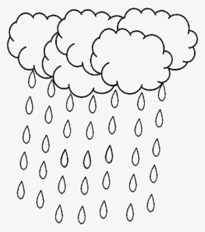 A Lot Of Raindrop Falling From The Sky Coloring Page - Colouring Images Of Rain Drops