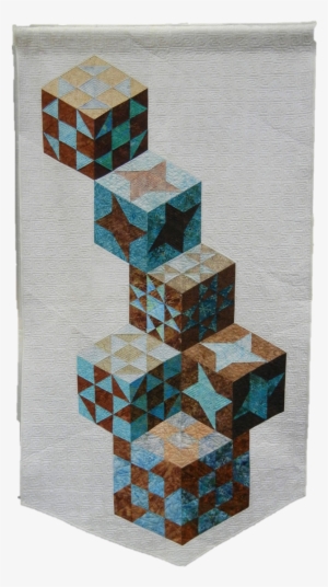 Tumbling Blocks Are Hexagon Shapes Made With Three - Quilt