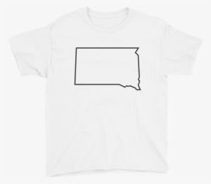 Dakota Outline Youth T-shirt White - T-shirt