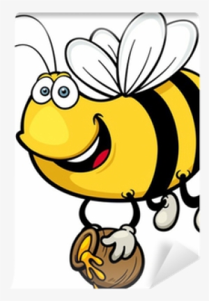 Vector Illustration Of Cartoon Bee Wall Mural • Pixers® - عکس زنبورهای عسل کارتونی