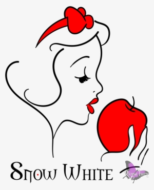 Snow White Clipart Apple Silhouette - Snow White Clipart Black And White