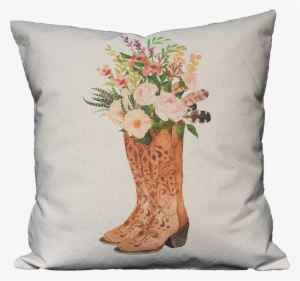 Watercolor Floral Boots - Cushion