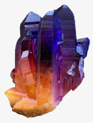 Orange And Purple Crystal - Beautiful Rainbow Aura Quartz