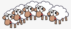 Who Wants Five-year Old Sheep Bah - Group Of Sheep Cartoon